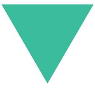 An eden green upside down triangle.